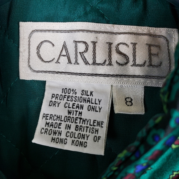 Carlisle Vintage Paisley Silk Bomber Jacket - Picture 5 of 9